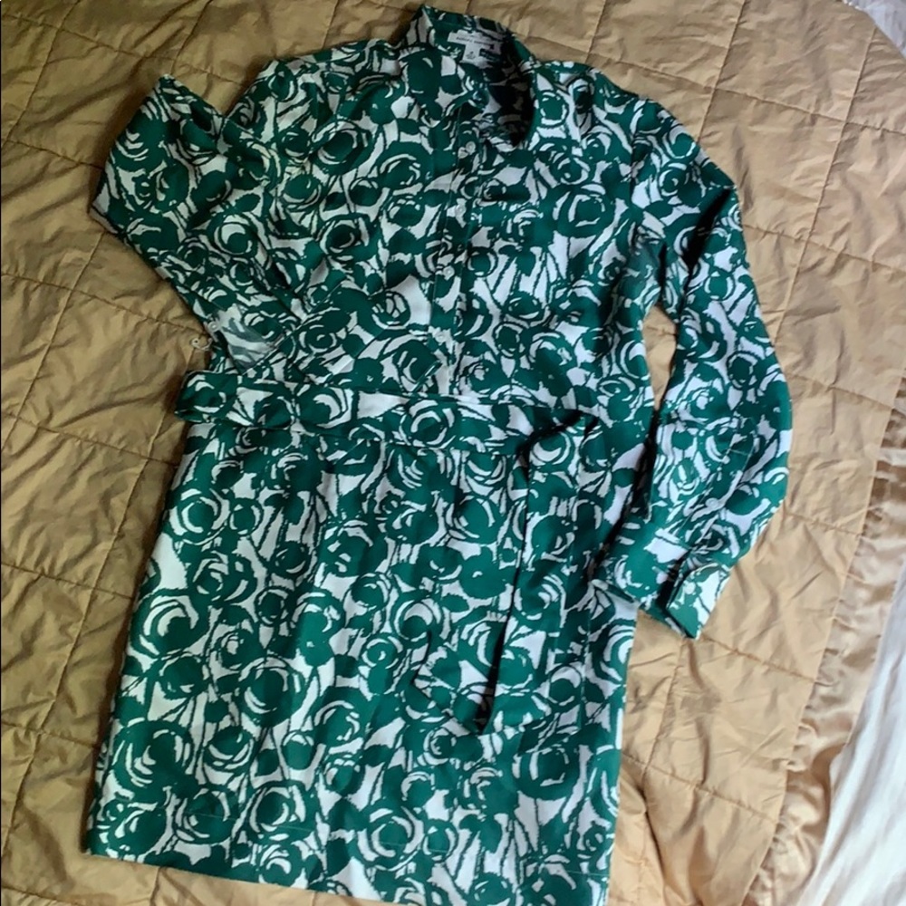 100% silk banana republic dress shirt dress